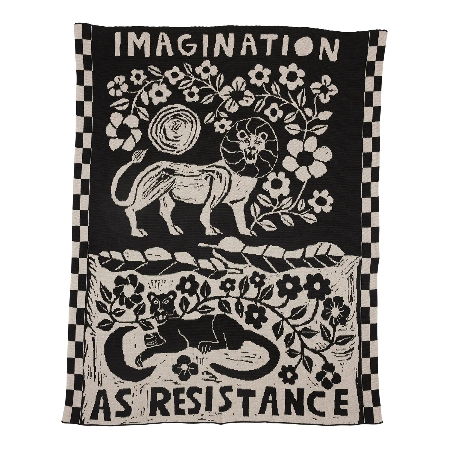Biquette Throw Blanket Onyx in Egyptian Cotton Imagination