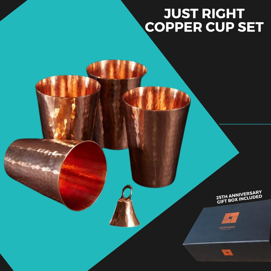 Sertodo Cups Just Right Copper Cup Set