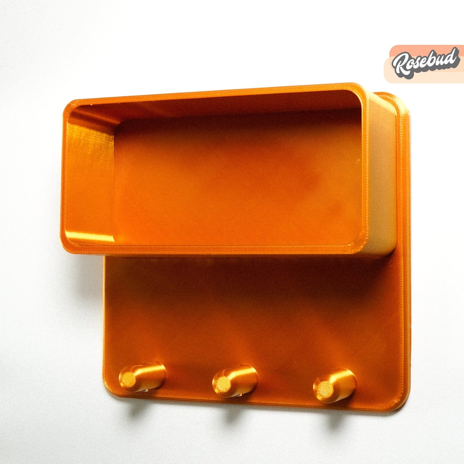Rosebud HomeGoods Floating Shelf Copper / 1 Key Shelf Floating Wall Shelf, Magnetic Key Holder