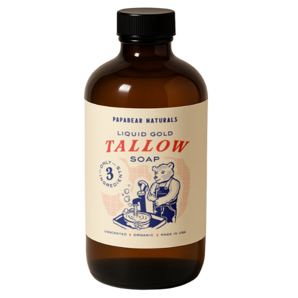 PapaBear Naturals Unscented Papabear  Liquid Gold Tallow Soap 16 oz