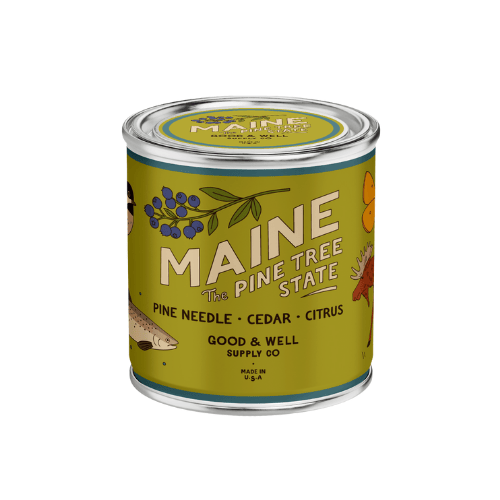 Good &amp; Well Supply Co Candles Half Pint / 8oz / Cotton Wick Maine State Candle