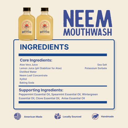 PapaBear Naturals Papabear Neem Mouthwash (2 Pack) 6.6 oz