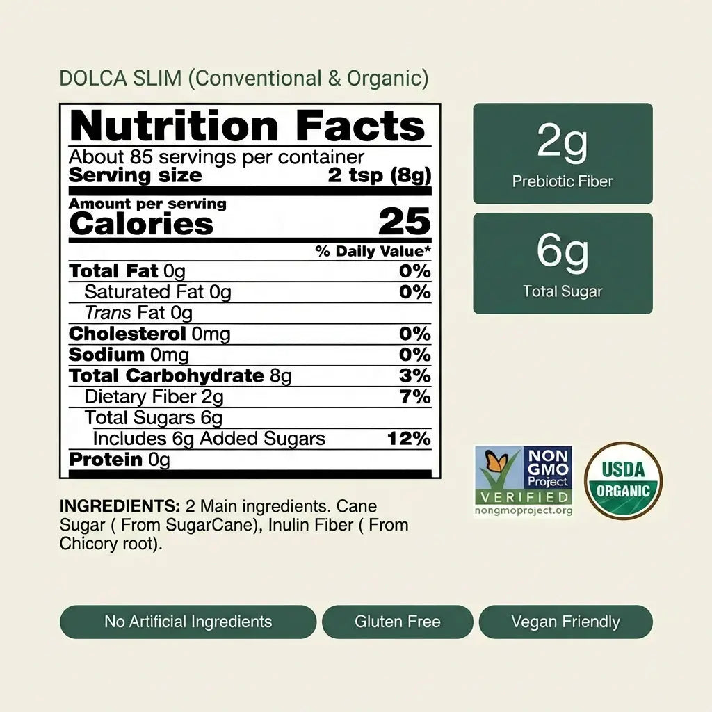Dolca Sugar Dolca Slim - Retailer (Three Bags)