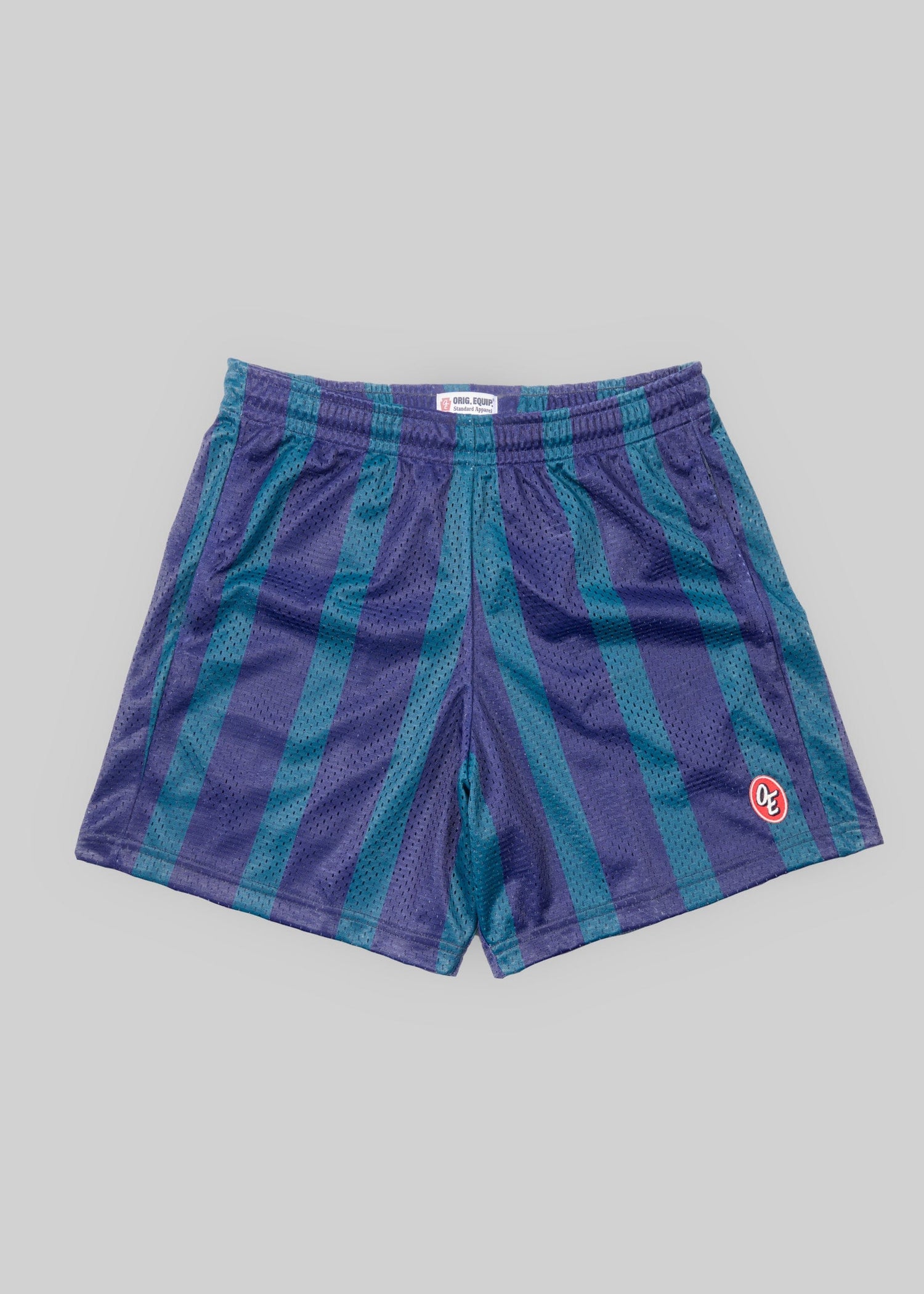 American Trench Apparel Iris Haze/Jade Awning Stripe / s Classic Mesh Short