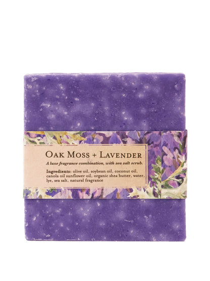 Ash &amp; Rose Bar Soap Lavender Oak Moss Soap Scrub Bar