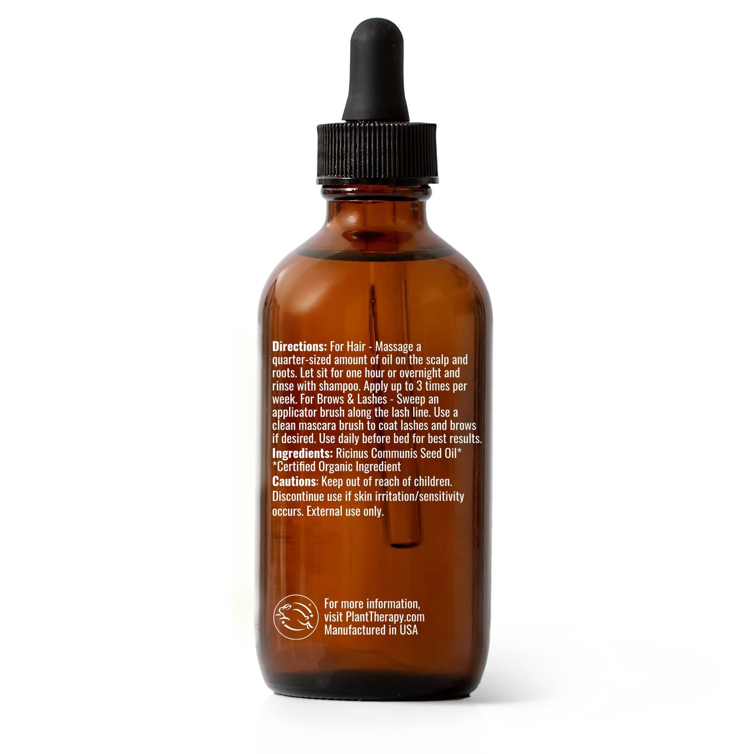 Plant Therapy Hair &amp; Skin Care 4 oz Organic Castor Oil