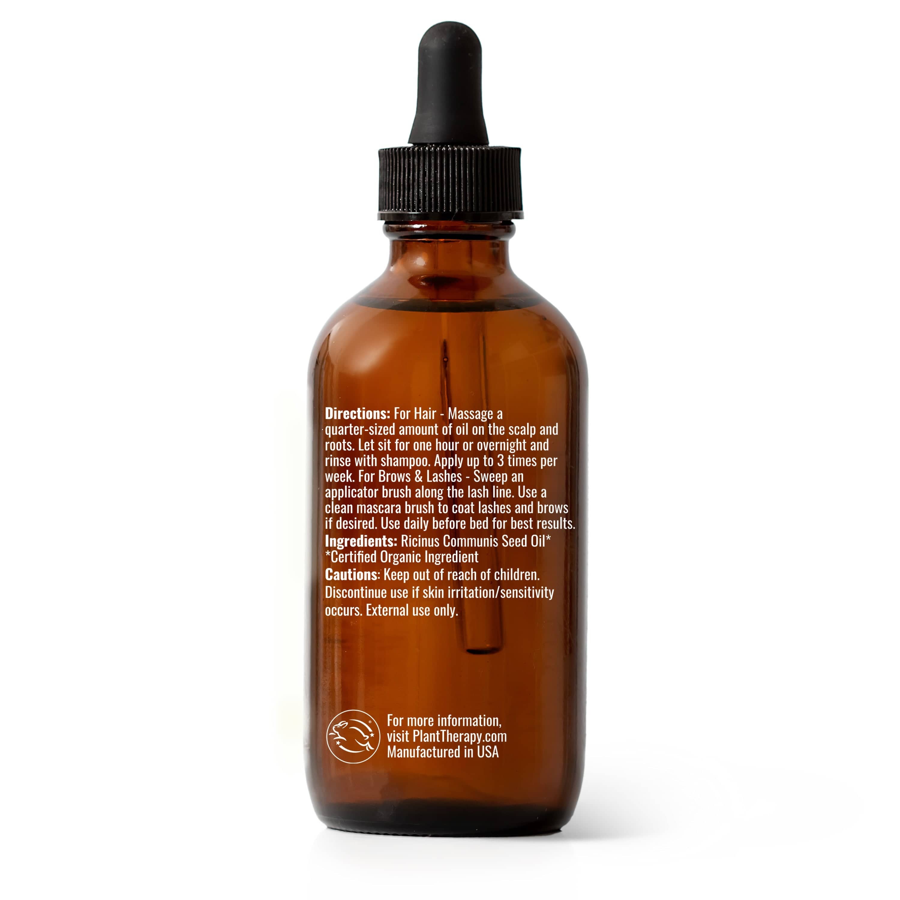 Plant Therapy Hair &amp; Skin Care 4 oz Organic Castor Oil