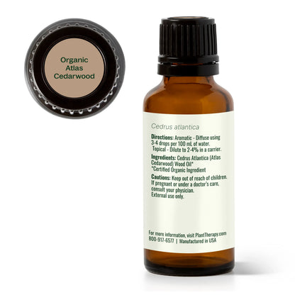Plant Therapy Essential Oil Organic Atlas Cedarwood Essential Oil