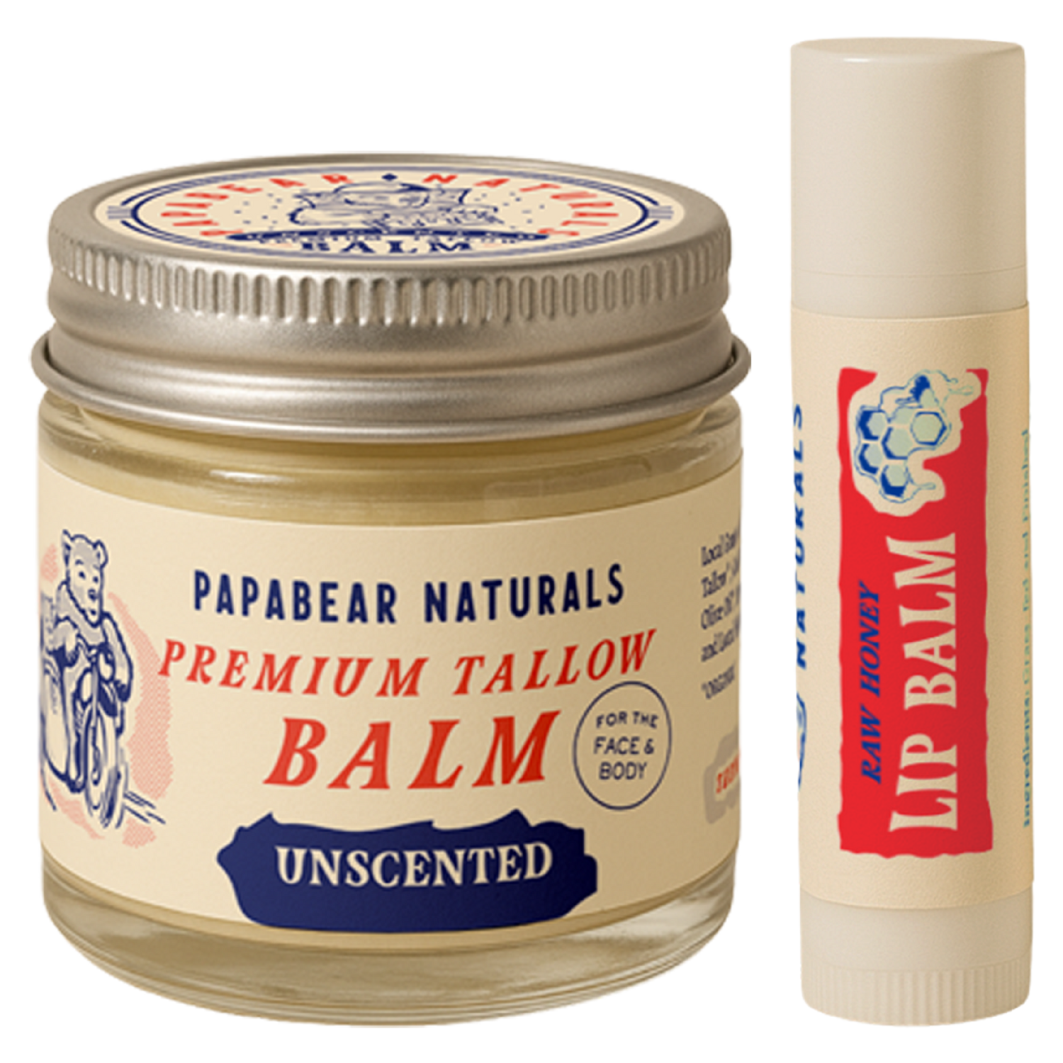 PapaBear Naturals Unscented / Pumpkin Spice Papabear Perfect Pair Tallow Bundle