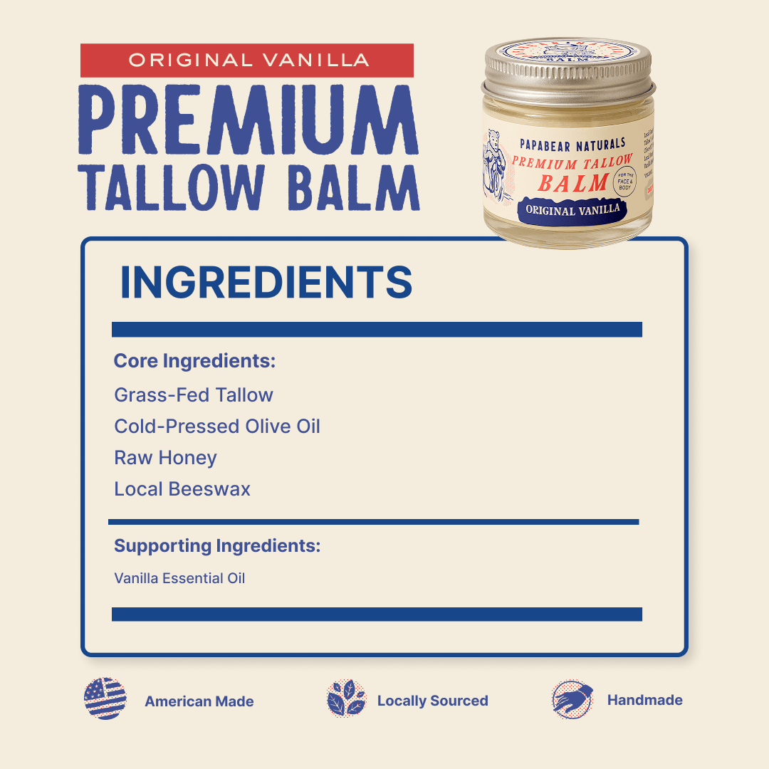 PapaBear Naturals Papabear Premium Tallow Balm  2 oz