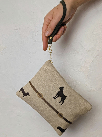 Ash &amp; Rose handbag Dog Walk Wristlet Purse