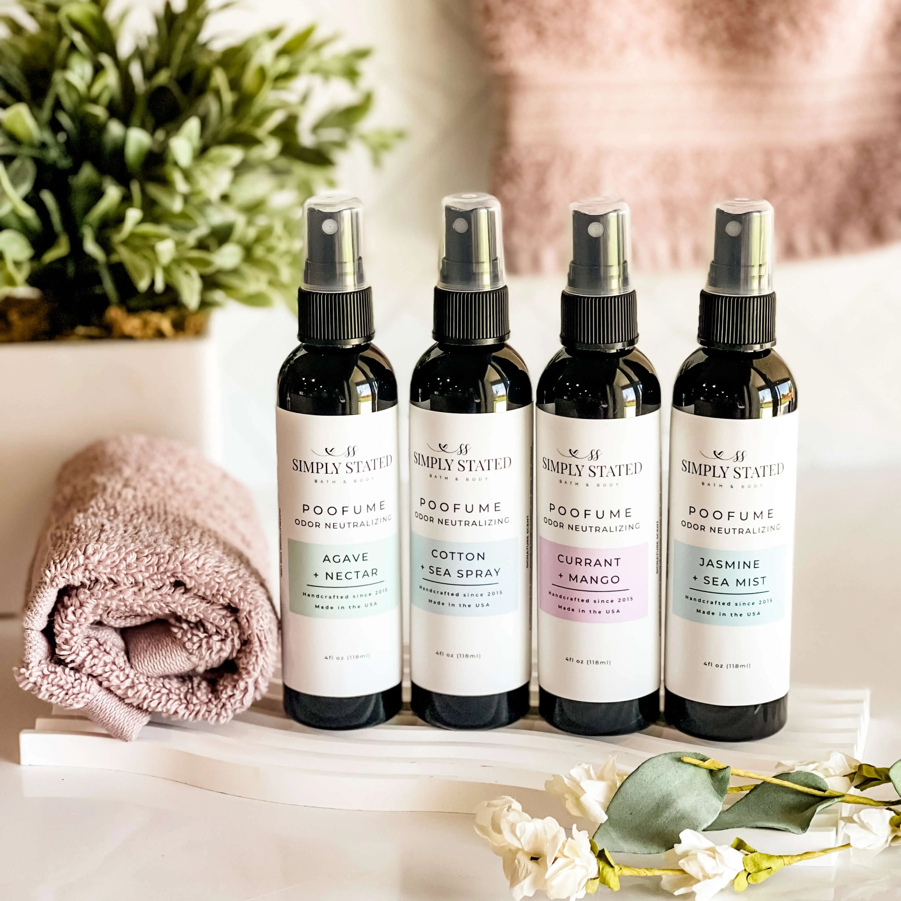 Simply Stated Creations Air Fresheners Currant + Mango Poofume | Bathroom Odor Neutralizing Spray