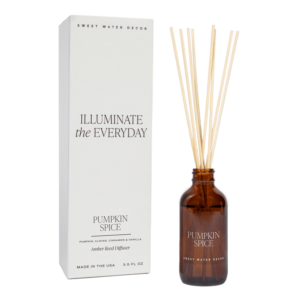 Sweet Water Decor Reed Diffusers Pumpkin Spice Amber Reed Diffuser