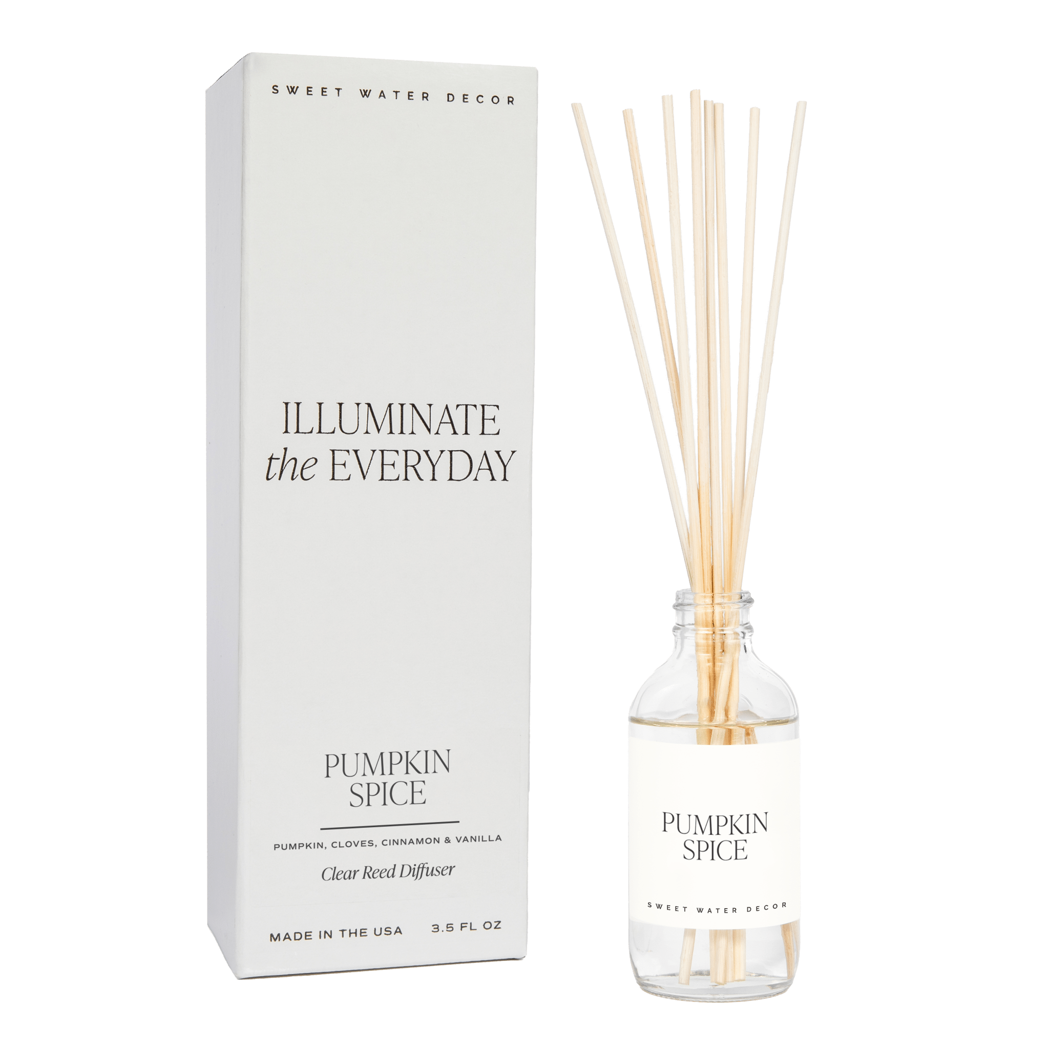 Sweet Water Decor Reed Diffusers Pumpkin Spice Clear Reed Diffuser