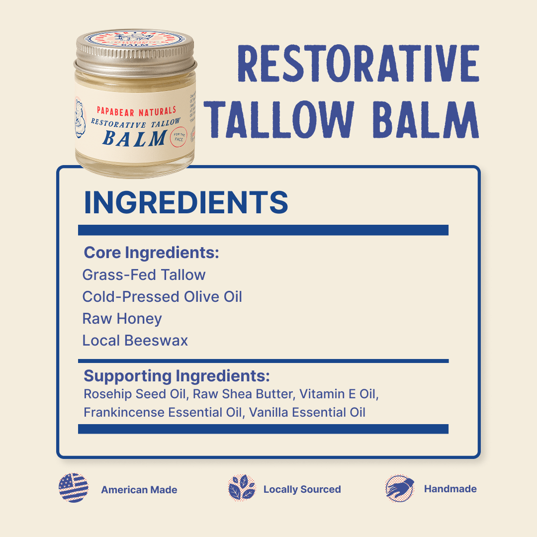 PapaBear Naturals Papabear Restorative Tallow Balm 2 oz