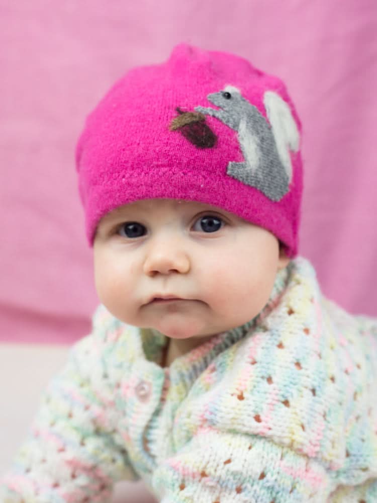 Ash &amp; Rose hat Berry Squirrel Cashmere Hat - Baby