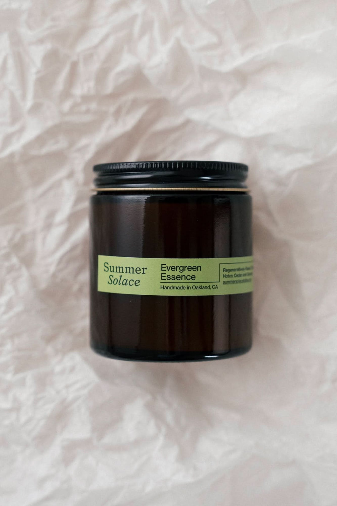 Summer Solace Tallow Tallow Candle Evergreen Essence – Travel Candle | Cedar &amp; Oakmoss