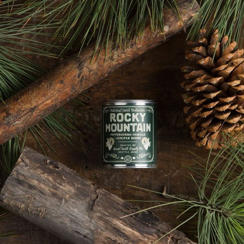 Good &amp; Well Supply Co Candles Rocky Mountain National Park Candle