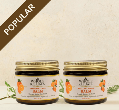 Whole Rituals Face Moisturizer 2oz / 59ML / 2 Pack - Save 10% Citrus Tallow Balm – Natural Moisturizing Skin Balm
