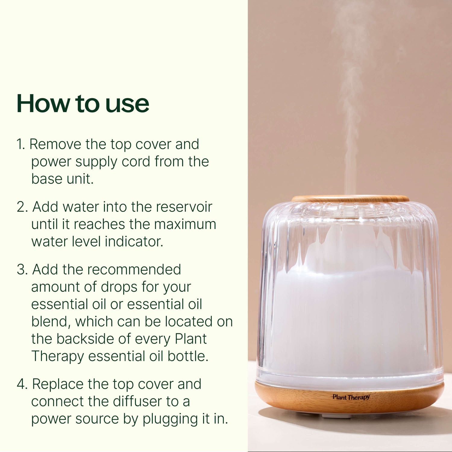 Plant Therapy Diffuser Serenity Glass Diffuser