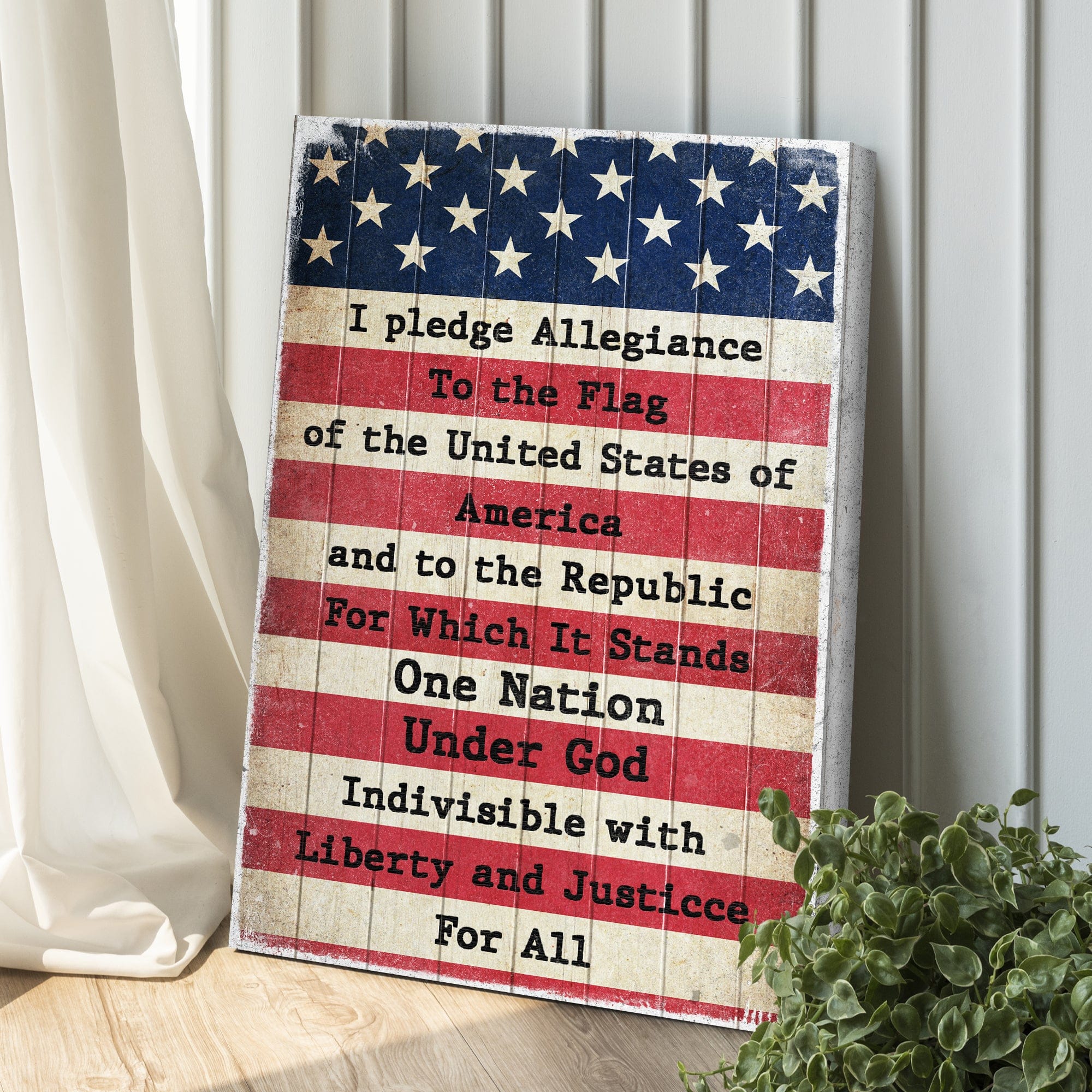 Tailored Canvases Canvas America Pledge Allegiance Sign