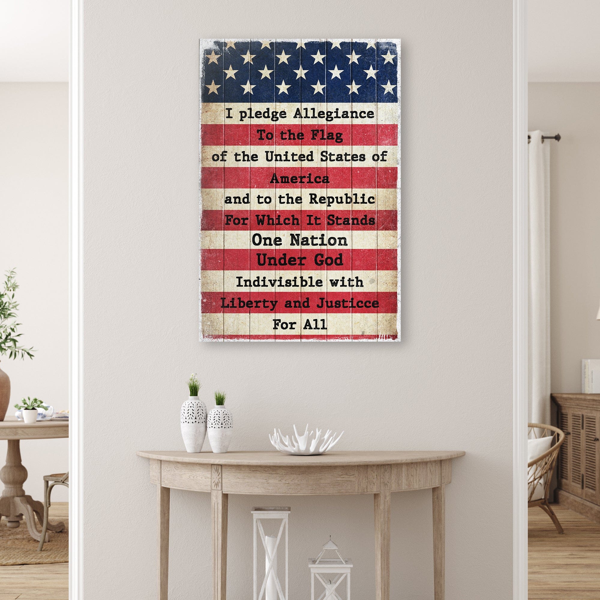 Tailored Canvases Canvas America Pledge Allegiance Sign