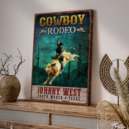 Tailored Canvases Canvas Cowboy Rodeo Show Sign