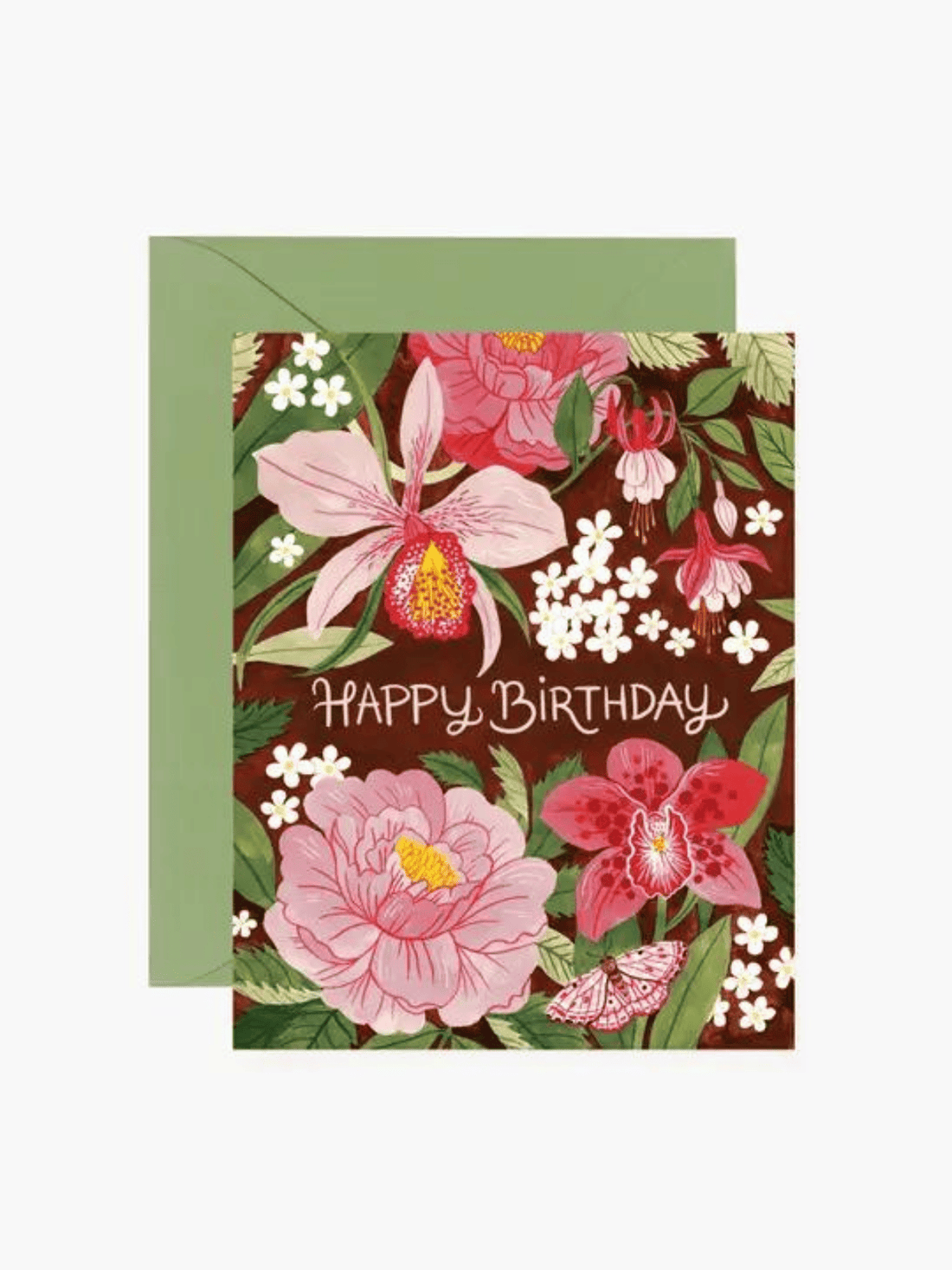 Ash &amp; Rose Greeting &amp; Note Cards Tropical Flowers Birthday Card