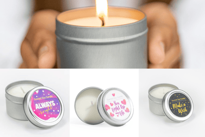 Lizush Trio of Tin Soy Candle - Scented with Bergamot and Lavender Essential oils