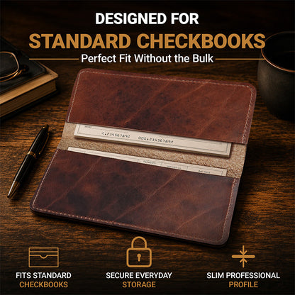 Leather Checkbook Cover