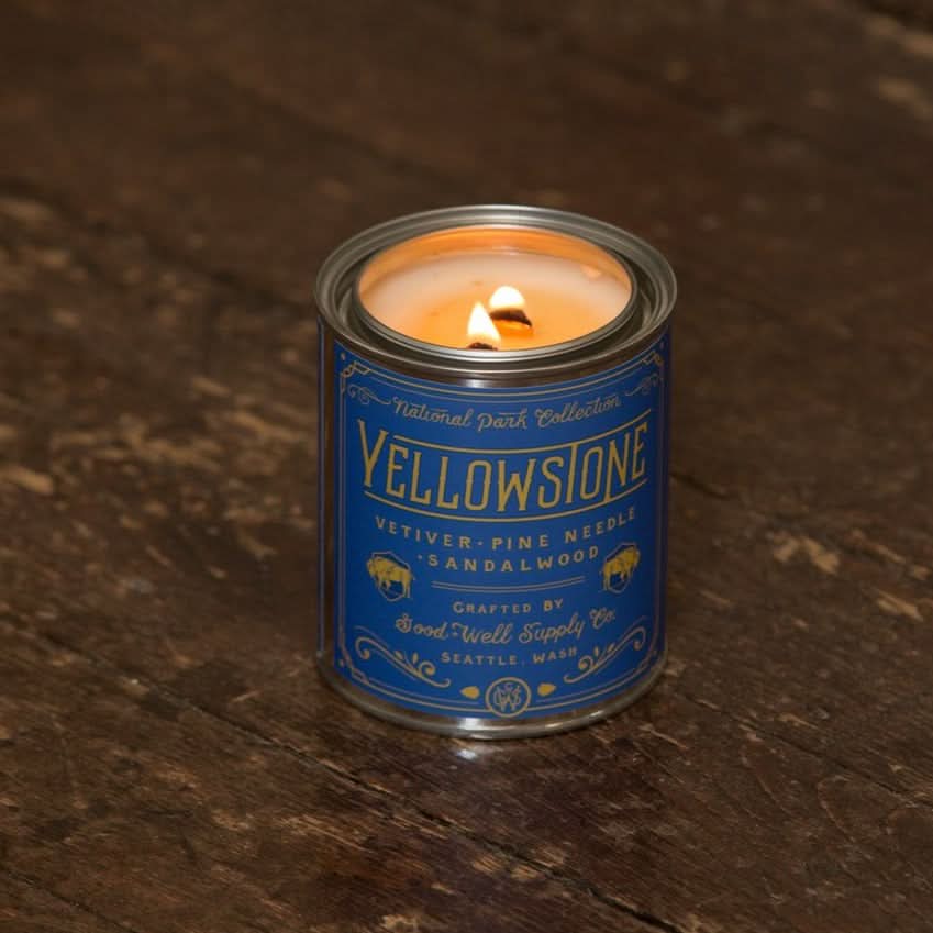 Good &amp; Well Supply Co Candles Yellowstone National Park Candle
