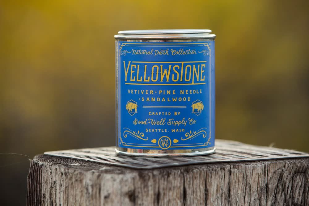 Good &amp; Well Supply Co Candles Yellowstone National Park Candle