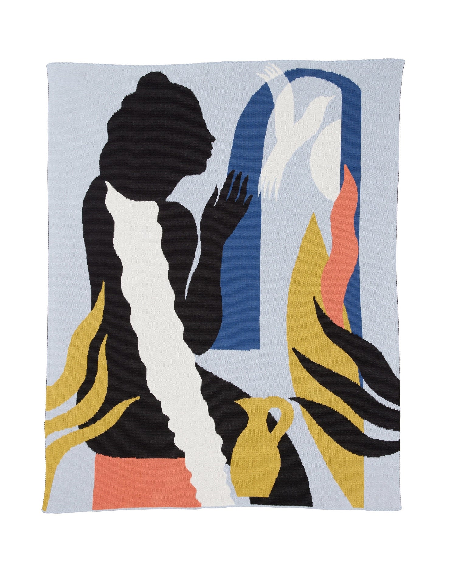Biquette Throw Blanket Peony in Egyptian Cotton Zora Throw Blanket
