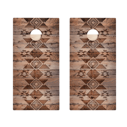 Aztec Wood Star Cornhole Boards