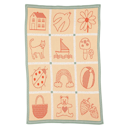 Biquette Baby Blanket Red Ink in Organic Cotton Baby&