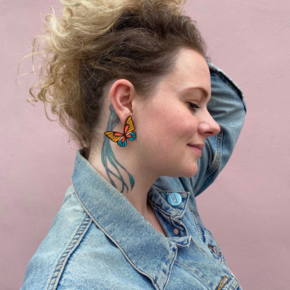 LE CHIC MIAMI Earrings 70s Butterfly Studs