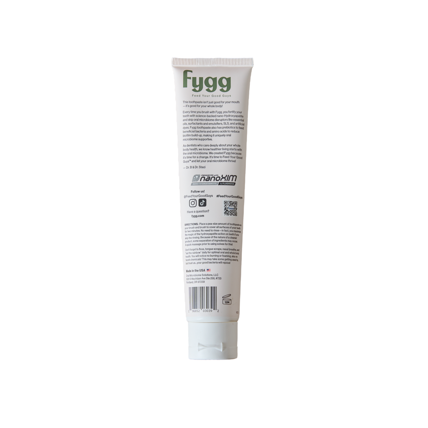 Nano-Hydroxyapatite Toothpaste with Prebiotics | Mild Mint