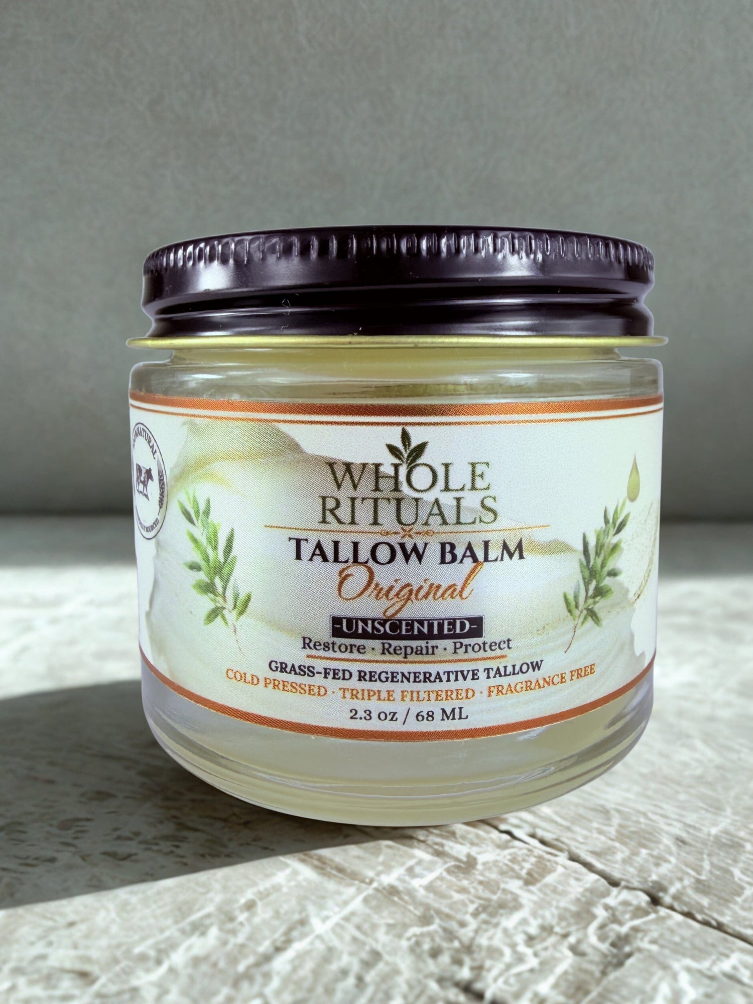 Whole Rituals Face Moisturizer Grass-Fed Tallow Balm — Original