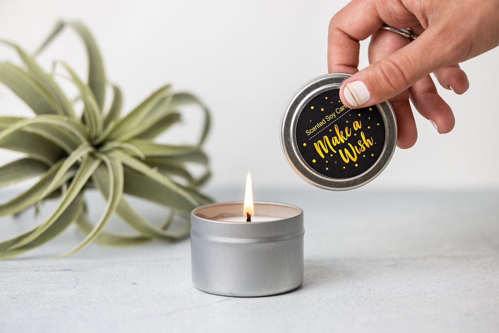 Lizush Trio of Tin Soy Candle - Scented with Bergamot and Lavender Essential oils