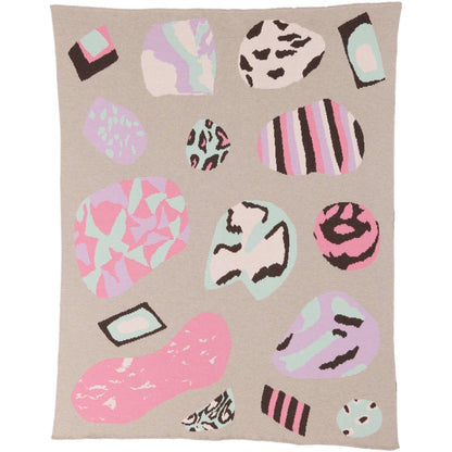 Biquette Throw Blanket Choco Taco in Merino Wool Ceramicism Throw Blanket