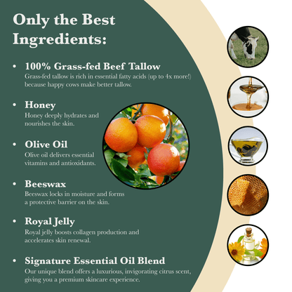 Harvest &amp; Herd Co. Citrus &amp; Honey Tallow Balm