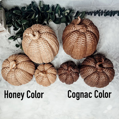 Gia Roma Basket Weave Statue Basket Weave Pumpkins