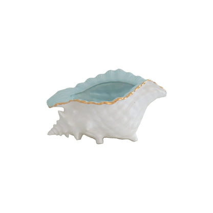 Ruby Clay Company Accessory Conch / Aqua Conch Bowl with 22K Gold Accent