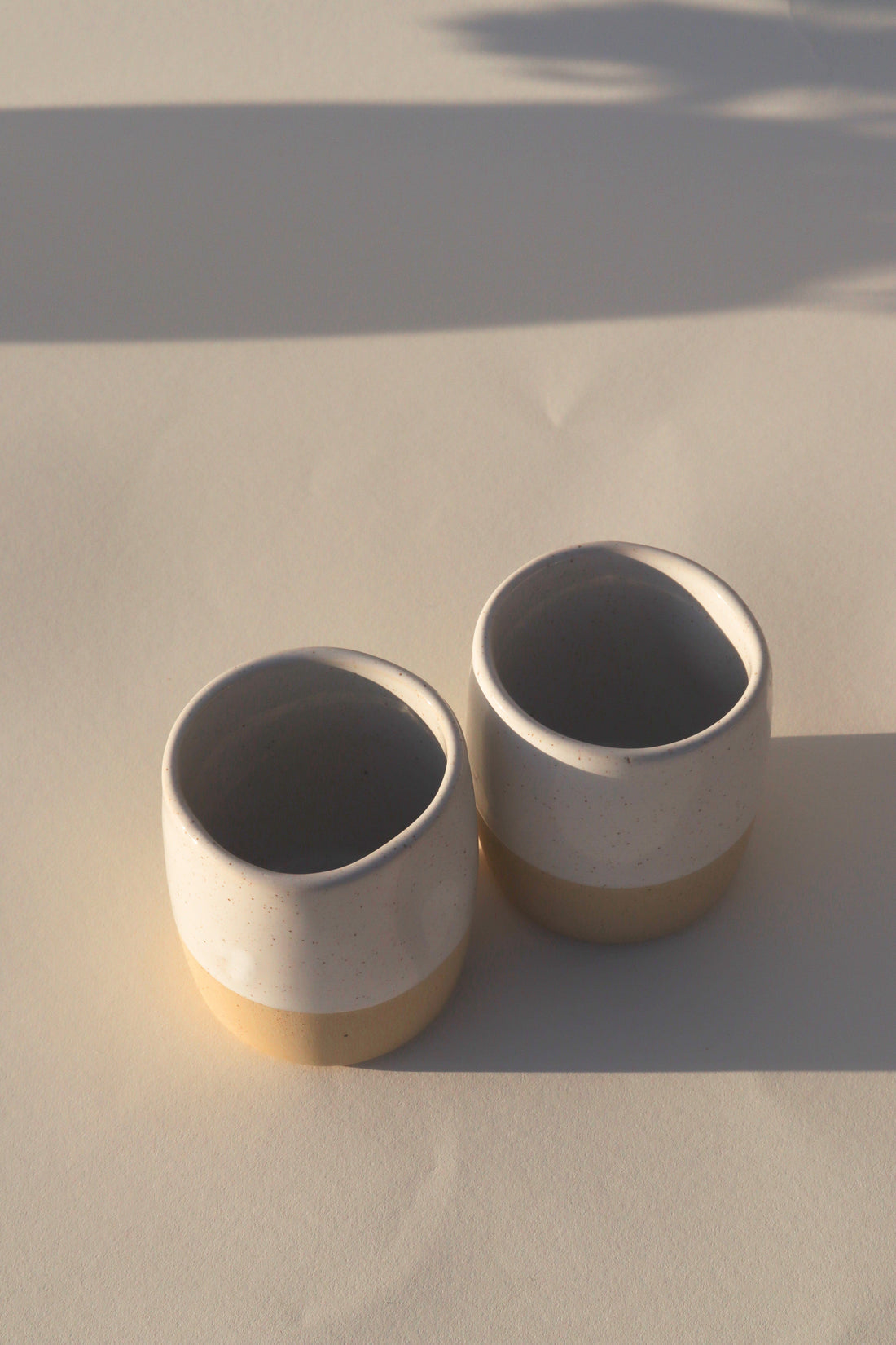 Glazed Garage Ceramics Cup Cliffs Cup | White Speckle (Set of 2)