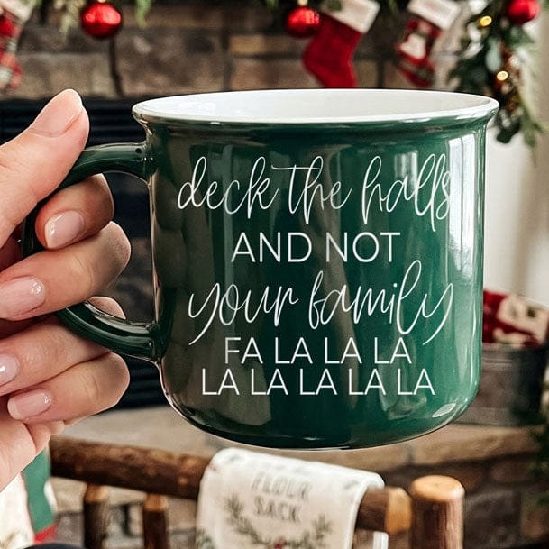 Gia Roma Coffee Mug, Green Deck The Halls Mug