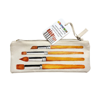 Watercolor Travel Set | Bamboo Case, Brushes, &amp; Paper Pad