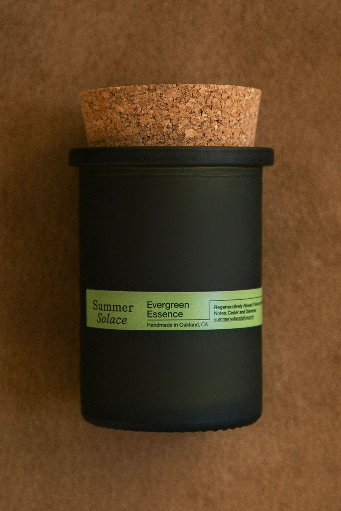 Summer Solace Tallow Tallow Candle Evergreen Essence – Cedar &amp; Oakmoss Candle | 6 oz Tallow &amp; Beeswax