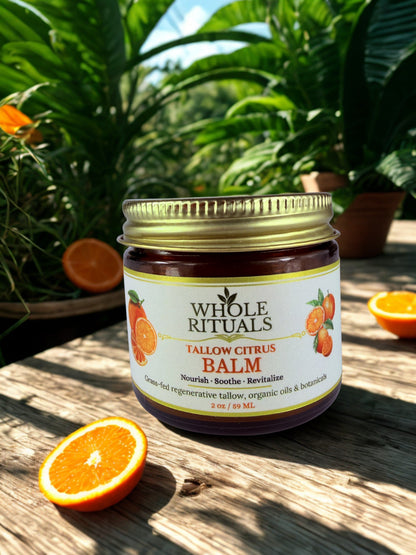 Whole Rituals Face Moisturizer Citrus Tallow Balm – Natural Moisturizing Skin Balm