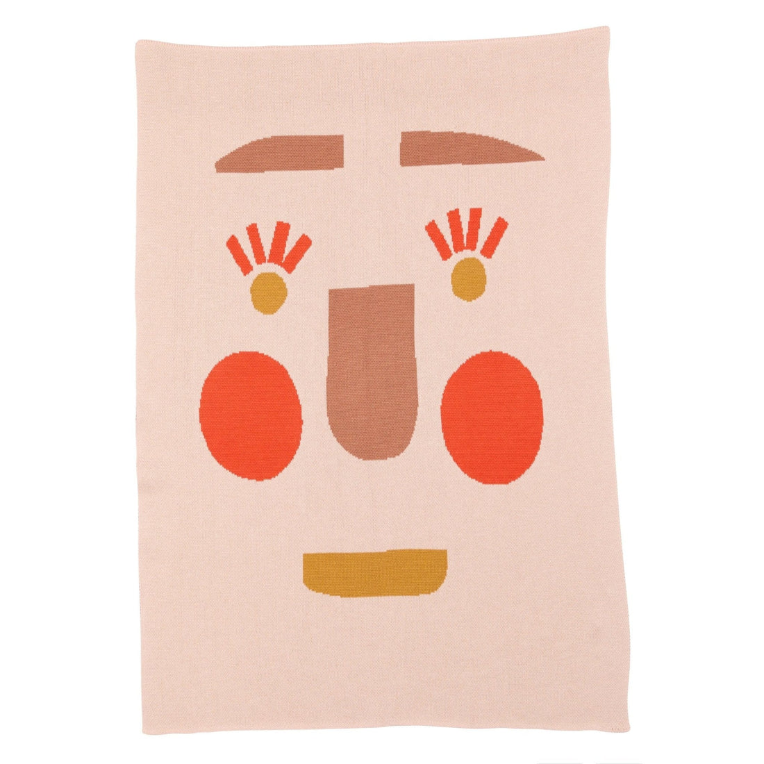 Biquette Baby Blanket Cotton Candy in Organic Cotton Funny Face Baby Blanket