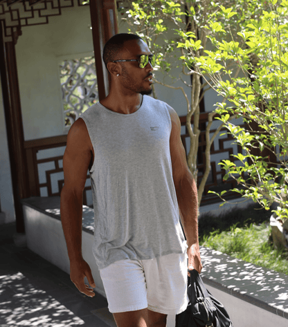 Bamtech Tanks Bamboo Aerotech Tank - Training Div. Heather Grey